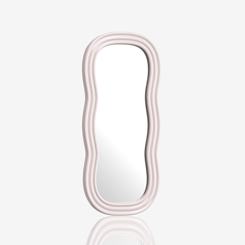 CONNECTORIAL [6회차 예약중 / 9월 말 배송] Wave Mirror-Pastel Pink(Medium)