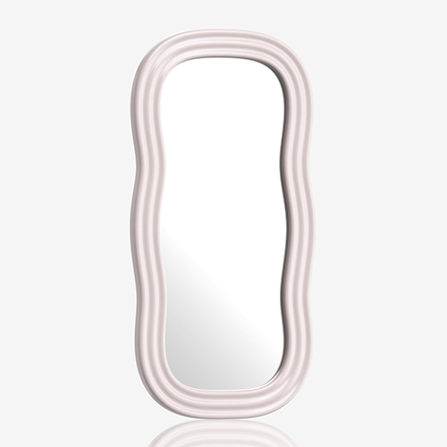 CONNECTORIAL [6회차 예약중 / 9월 말 배송] Wave Mirror-Pastel Pink (Large)