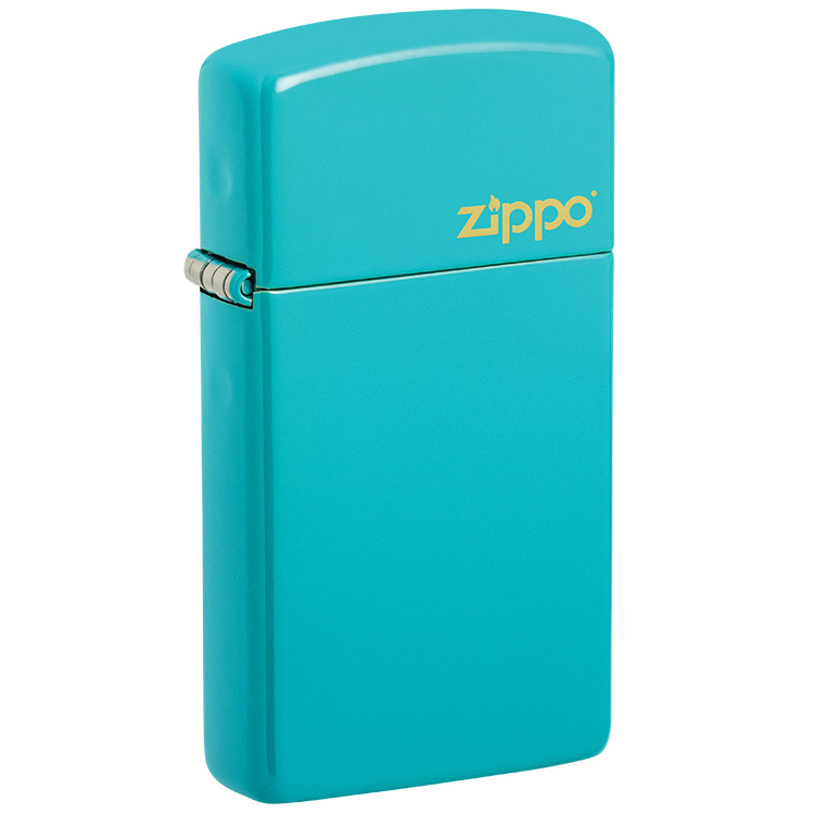 ZIPPO 지포 라이터 49529ZL Slim Flat Turquoise Zippo LOGO / ZPL1MA080
